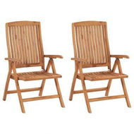 Detailed information about the product Reclining Garden Chairs 2 Pcs Solid Teak Wood