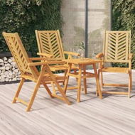 Detailed information about the product Reclining Garden Chairs 3 pcs Solid Wood Acacia