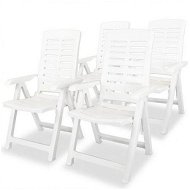 Detailed information about the product Reclining Garden Chairs 4 Pcs Plastic White