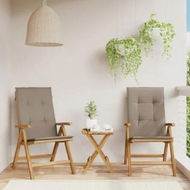 Detailed information about the product Reclining Garden Chairs with Cushions 2 pcs Solid Wood Teak