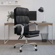 Detailed information about the product Reclining Office Chair Black Faux Leather