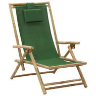 Detailed information about the product Reclining Relaxing Chair Green Bamboo And Fabric