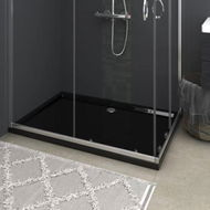 Detailed information about the product Rectangular ABS Shower Base Tray Black 80x120 cm