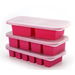 Red 3 Pack Silicone Freezer Tray with Lid Soup Freeze Container Molds Refrigerated Food Storage Box. Available at Crazy Sales for $29.99