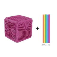 Detailed information about the product Red 3D Upgraded Sensory Activity Board for Kids Silicone Fidget Toy Cube Sensory Toys Anxiety Relief Items STEM Travel Toy for Boys and Girls