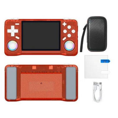 Red 64GB XF35 Open Source Handheld Gamiing Console Over 30 Major Emulator Games Supported Ideal For Retro Gaming Enthusiasts And Collectors