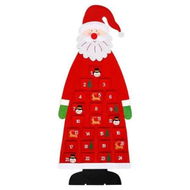 Detailed information about the product Red Felt Christmas Tree Advent Calendar Wall Hanging with 24 Pockets for Santa 24 Day Countdown Christmas Decoration Gift