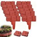Red Garden Fence 10 Piece Flower Bed Surround Stone Look 10x25cm Lawn Edging for Plugging Plastic. Available at Crazy Sales for $19.99