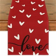 Detailed information about the product Red Love Valentines Day Table Runner,Seasonal Anniversary Kitchen Dining Table Decoration for Indoor Home Party 13x72 Inch