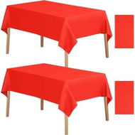 Detailed information about the product Red Plastic Table Cloth Rectangle Table 4 Pack,2.7m Ã— 1.3m Tablecloth for 1.8m Tables,Table Cloth for Disposable Use,Table Cover