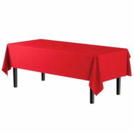 Detailed information about the product Red Plastic Table Cloth Rectangle Table 8 Pack,2.7m Ã— 1.3m Tablecloth for 1.8m Tables,Table Cloth for Disposable Use,Table Cover