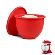 Detailed information about the product Red Silicone Non Stick Mixing Bowl With Lid 27*24*5cm Fits 5 Quart Bench-top Mixers