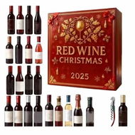 Detailed information about the product Red Wine Taste Christmas Collectable Advent Calendar Blind Box 2D Flat Acrylic Ornament 24 Days Countdown Christmas Gift