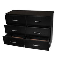 Detailed information about the product Redfern Black 6 Drawer Lowboy