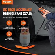 Detailed information about the product Refrigerant Scale 220 LBS HAVC Charging Recovery Freon Scale, with Wired Remote Control, 5g High Precision Electronic Digital Recovery Weight Scale with Case and Dry Battery