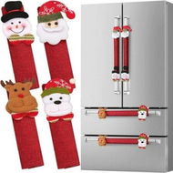 Detailed information about the product Refrigerator Door Knob Gloves Set Of 8 Santa Snowman Kitchen Appliance Cover Door Knob Protection Christmas Decoration