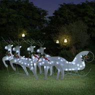 Detailed information about the product Reindeer & Sleigh Christmas Decoration 100 LEDs Outdoor White