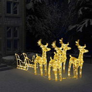 Detailed information about the product Reindeer & Sleigh Christmas Decoration 280x28x55 Cm Acrylic