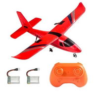Detailed information about the product Remote Control Airplane 2.4GHz 2 Channel RC Airplane, Foam Fixed-Wing RC Aircraft with Gyro, DIY Easy to Fly RC Glider with 2 Batteries for Beginners(Red)