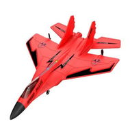 Detailed information about the product Remote Control Airplane for Kids, Radio Controlled Fighter Jet Aircraft with Automatic Balance System, Gift for Birthdays and Christmas (Red)