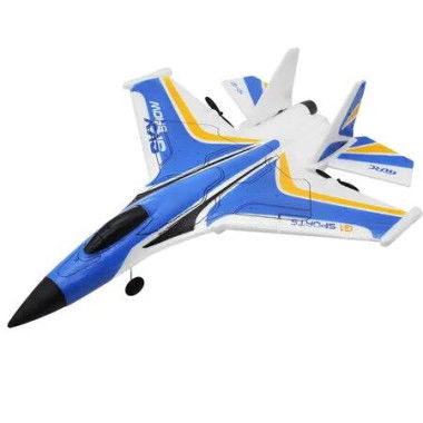 Remote Control Airplanes, 2.4 Ghz RC Glider with LED Lights, Fighter Jet with Smart Gyroscope System, Easy to Fly RC Fighter for Beginner Kids