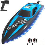 Detailed information about the product Remote Control Boat, 2.4Ghz Toy Boat for Pools and Lake with 2 Rechargeable Batteries Toys Gifts for Boys Girls (Blue)