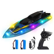 Detailed information about the product Remote Control Boat for Boys Girls, RC Boats with LED Lights for Pools Lakes River and Bathtub, 2.4Ghz Contro Summer Water Toys