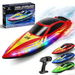 Remote Control Boat with 7-Mode Colorful LED Lights,15KM/H High Speed Auto Flip Recovery,Pool & Lake Racing Gifts for Kids Red. Available at Crazy Sales for $29.95