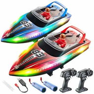 Detailed information about the product Remote Control Boat,2 Packs 10 inch Fast Speed RC Boat 15 KPH for Pools & Salt Water,Summer Toys Ideal Gifts for Kids Boys Age 3+