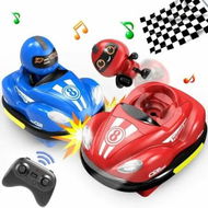 Detailed information about the product Remote Control Bumper Cars for Kids, 2 Player Battle Set with Lights & Music, Christmas Birthday Gift for Boys Girls