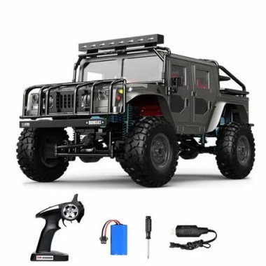 Remote Control Car, 1/12 RC Crawler 4WD Off-Road RTR Truck, Metal Chassis & Drive Shaft, 2.4GHz Remote Truck with LED Headlights RC Car Toy Gift for Kids