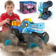 Detailed information about the product Remote Control Car, 2.4Ghz All Terrain Pony Monster Truck Toys, RC Truck with Music, 360 Degree Stunt Capable, Toy Gifts for Boys and Girls (Blue)