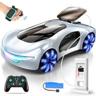 Detailed information about the product Remote Control Car, Gesture Sensing RC Stunt Car with Light Spray & Sound, 2.4GHz Remote Control Cars Toy for Boys and Girls (White)