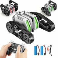 Detailed information about the product Remote Control Car RC Fast Crawler Car Double-Sided Tracked with 360 Degree Rotating High Speed Stunt Car Toy Gifts for Xmas Birthday