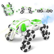 Detailed information about the product Remote Control Car RC Robot Dog 2.4GHz 4WD with 360 Degree Rotation with Lights and Spray, Clambing Stair Car Toys(Green)