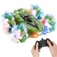 Detailed information about the product Remote Control Car Rechargeable Double Sided Driving Stunt RC Car with LED Lights 2.4Hz All Terrain Electric Toy Cars Gifts for Kids(Green)