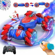 Detailed information about the product Remote Control Car with Cool Light, Spray Drift Hand Controlled Car, 2.4Ghz Rechargeable RC Car, Birthday Gifts for Boys 6-12 (Red and Blue)