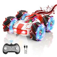 Detailed information about the product Remote Control Car,Drift Stunt Car,2.4 GHz,Double-Sided 360 Degrees Rotating RC Stunt Crawler,4WD Remote Control Car Toys,Ages 3+ (Red)