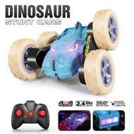 Detailed information about the product Remote Control Dino Monster Truck, RC Drift Crawler Stunt Off Road Car, Glowing Eyes, Gift for 4+ Years Old Boys Girls (Blue)