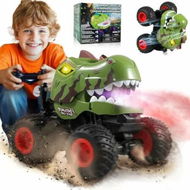 Detailed information about the product Remote Control Dino Monster Truck with Spray, Light and Music, RC Truck with 360 Degree Spins and Drifting, Remote Control Car for Boys Girls Green