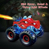 Detailed information about the product Remote Control Dinosaur Car 360Â° Rotating with Spray Light & Sound 2.4 GHz All Terrain Monster trucks Toys for Kids Ages 6+(Red)