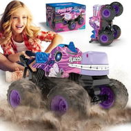 Detailed information about the product Remote Control Dragon Monster Truck 2.4GHz Stunt Car RC Toys Light Sound All Terrain Indoor Outdoor for Kids Color Purple