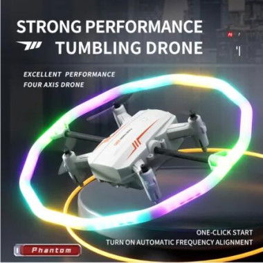 Remote Control Drone Stunt Roll 360 Degree Colorful Light Rotating Aircraft Helicopter Toy