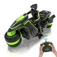 Detailed information about the product Remote Control Motorcycles, 360 Degree Spinning Action Rotating Drift Stunt Motorbike 2WD High Speed Rc Motorbikes for Kids Boys Age 5 Up , Green