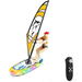 Remote Control Sailboat Racing Toy, Auto-Balance RC Surf Boat Dual Propellers 2.4 GHz Watercraft with 180 Degree Flip Balance Bar and LED Light (Yellow). Available at Crazy Sales for $34.95