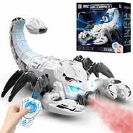 Detailed information about the product Remote Control Scorpion Toy,Robot Scorpion with 2.4 GHz Remote Controller,Stunt Robot with Spray Lights Music Gift for Boys Girls Ages 3+(White)