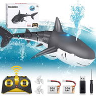 Detailed information about the product Remote Control Shark Toys Pool Toys Outdoor Toys RC Boat Spray Water For Swimming Pool Great Gift For Kids Boys & Girls.