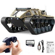 Detailed information about the product Remote Control Tank, RC Tank Offroad Crawler for Kids, 2.4Ghz Remote Control Crawler Drift Tank with 360 Degree Rotating Drifting Armored Truck, Brown Yellow