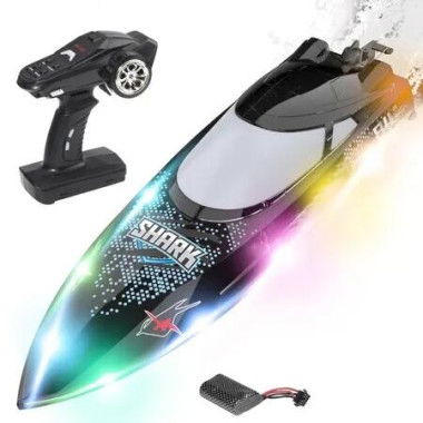Remote Control turbojet high-Speed Boat 30km/h Electric Speedboat Children's Remote Control Toys Competitive Novelty Jet-propelled Speedboat
