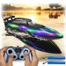 Remote Speed Boat LED Lights Control RC Water Play Toy Pool Lake Adventure 2.4GHz Outdoor Play Entertainment Kids Ages 8+. Available at Crazy Sales for $34.95